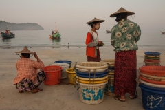 Myanmar - Fischer am Strand